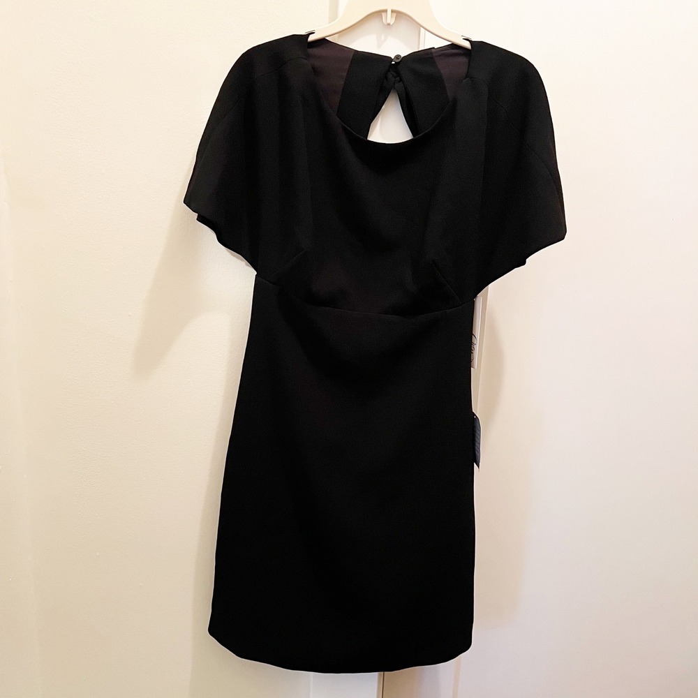 NWT Eliza J Black Dress Size 2‎ Bow Back Detail Classic Special Event